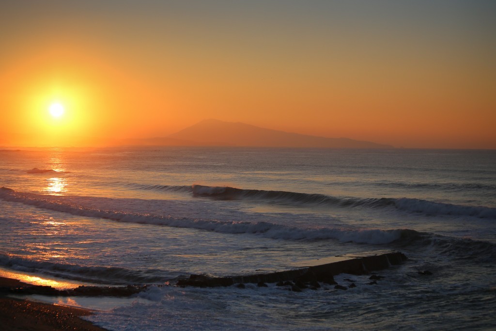 Sunset sur la digue