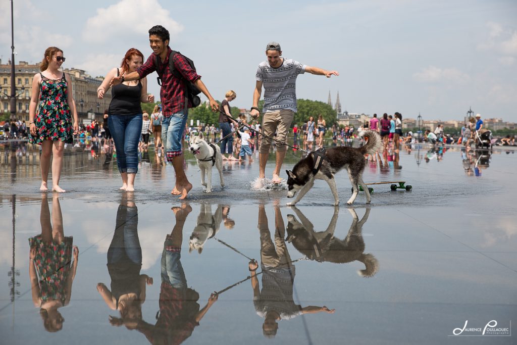 course miroir eau