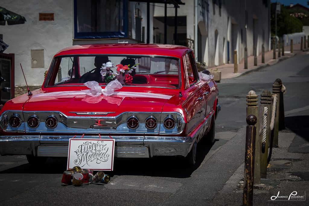 voiture americaine retro just married bidart cote basque