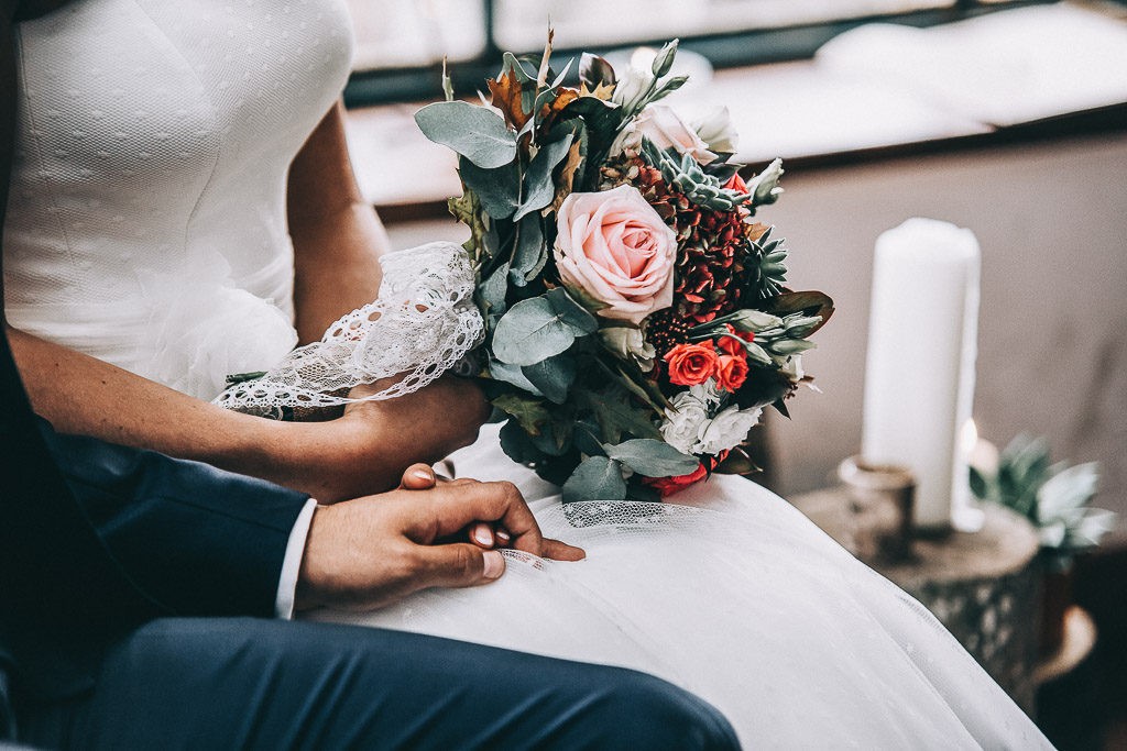 détail bouquet de la mariée bayonne