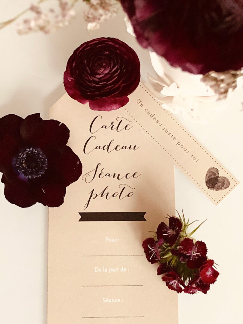 carte cadeau photographe