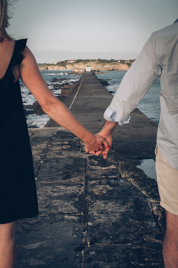shooting couple à l'ocean