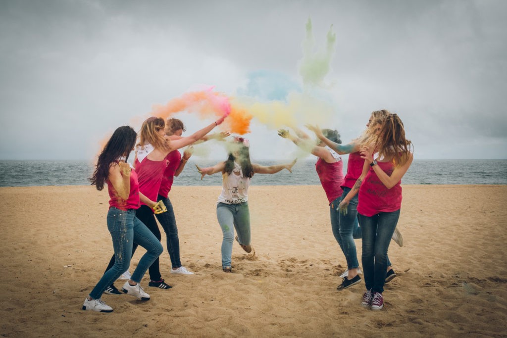 evjf poudre colorée