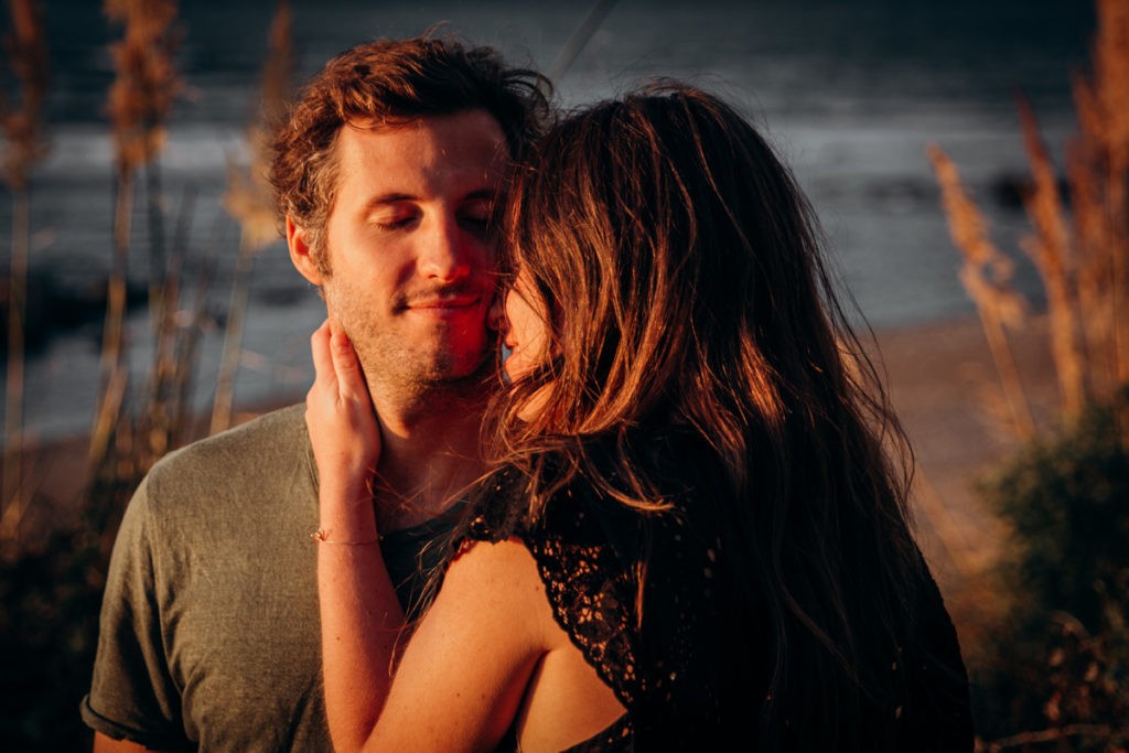 séance couple à la plage