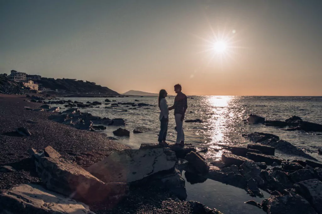 séance couple sunset pays basque
