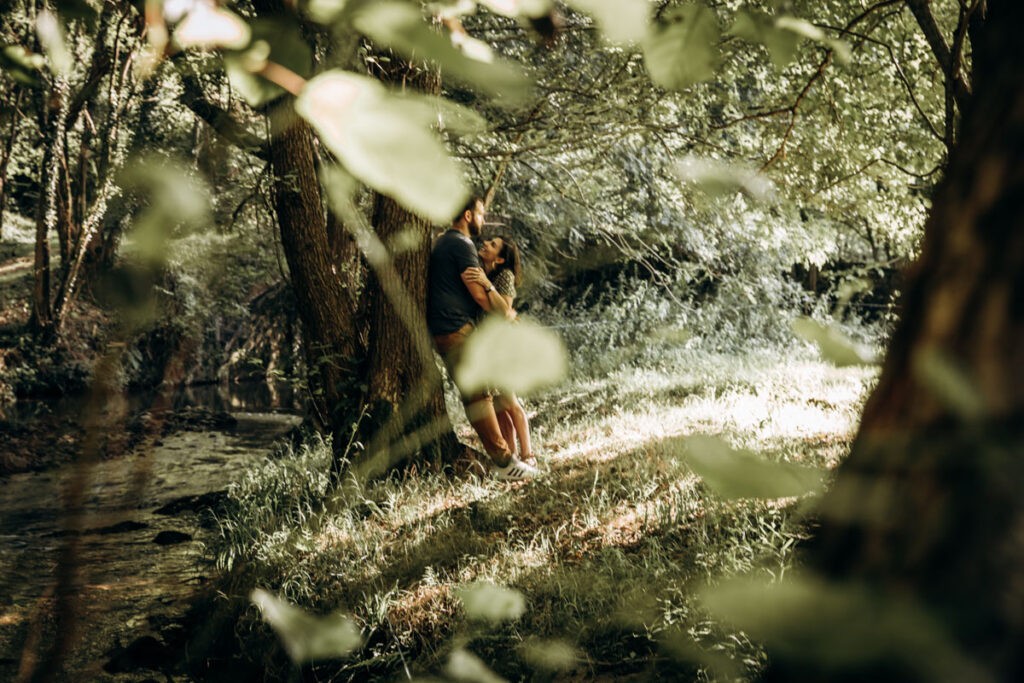 seance couple en foret