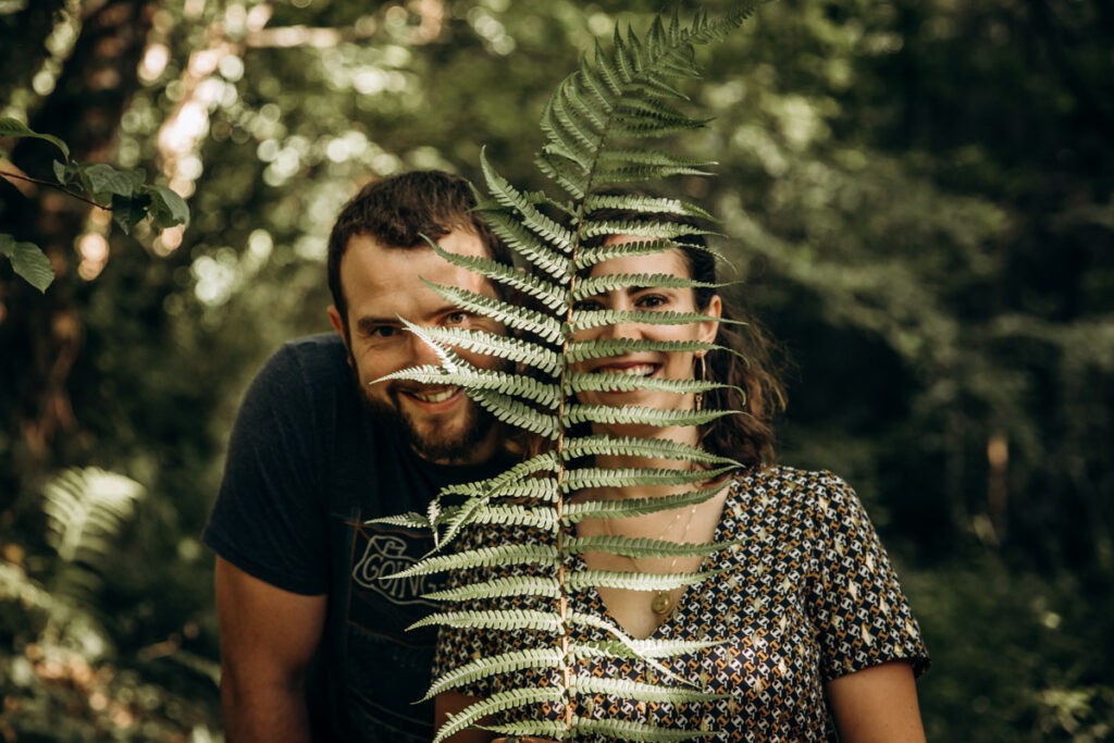 seance couple en foret