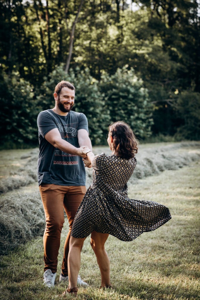 seance couple dans la nature
