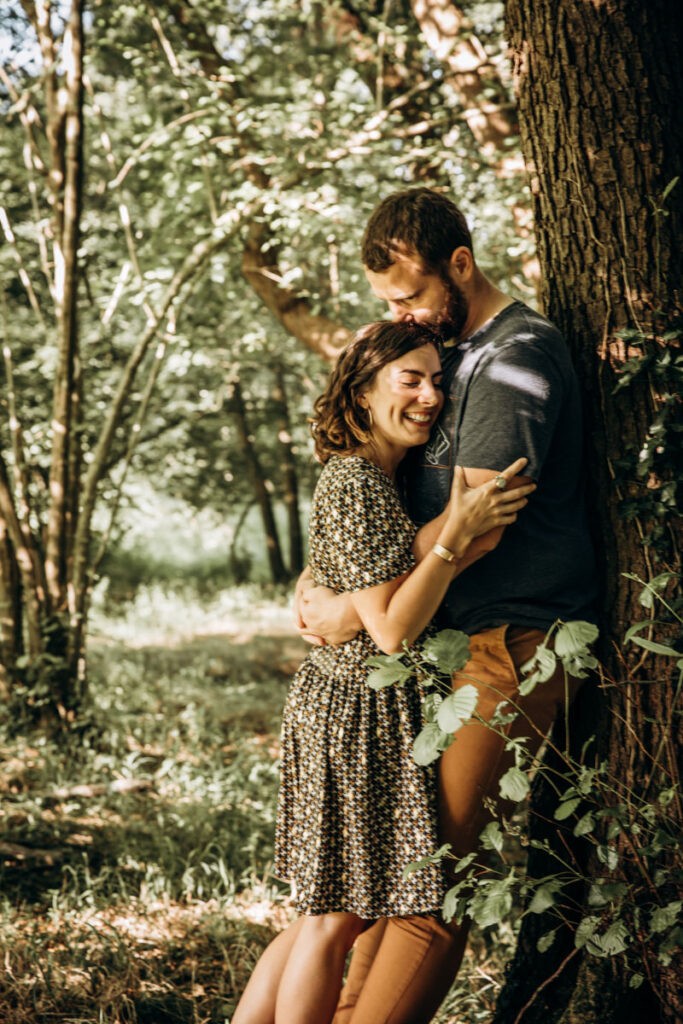 seance couple en foret