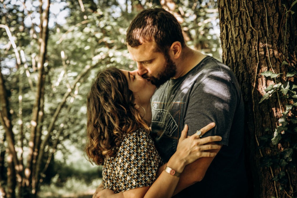 seance couple en foret