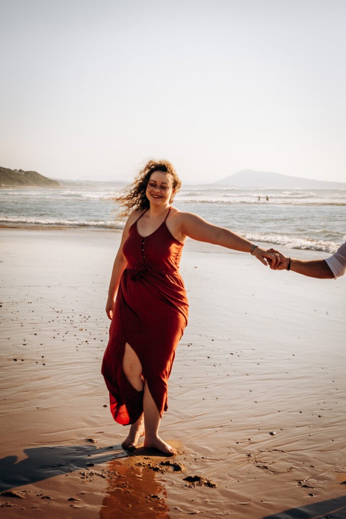 seance couple à la plage