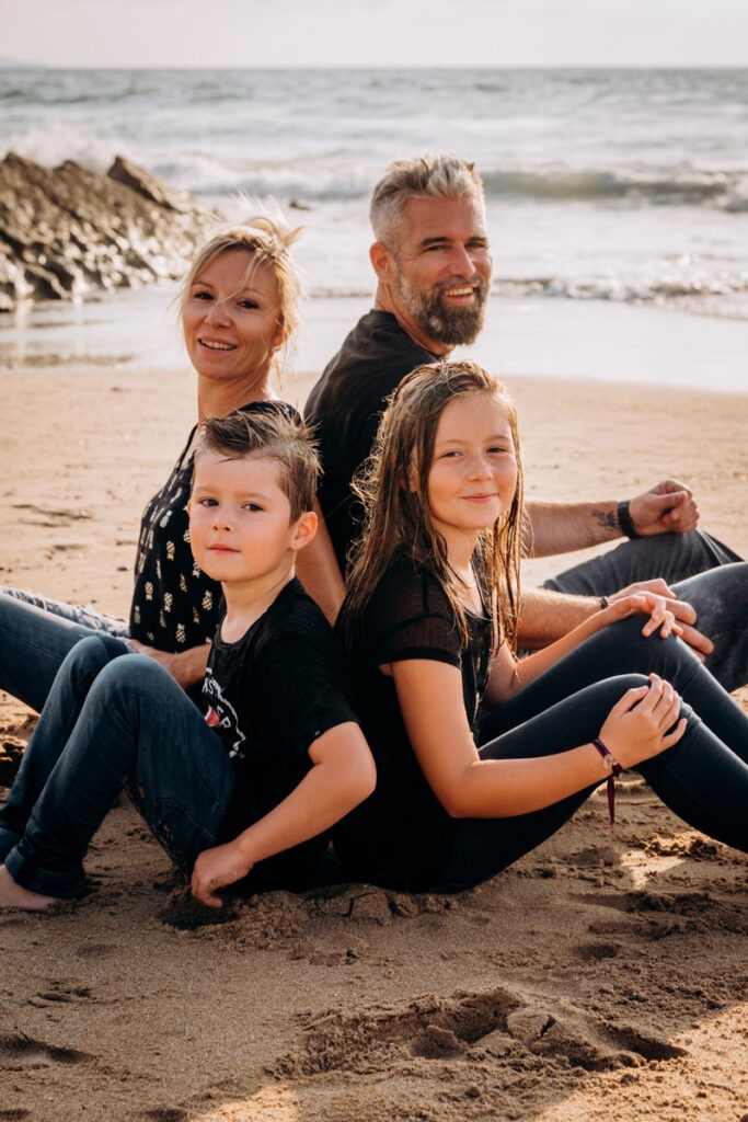 séance photo famille à la plage