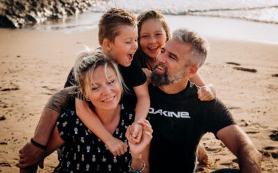 Séance photo en famille à la plage