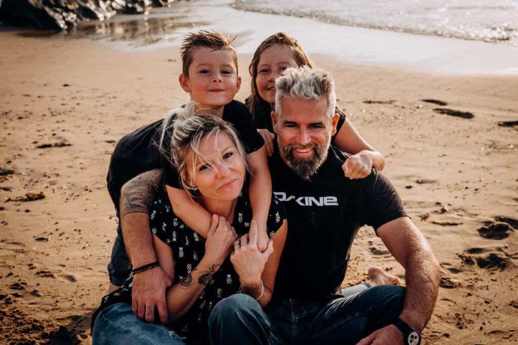 séance photo famille à la plage