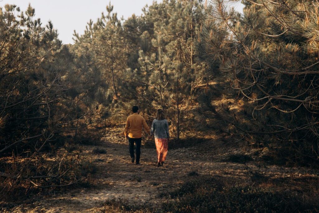 Séance engagement en foret dans les Landes