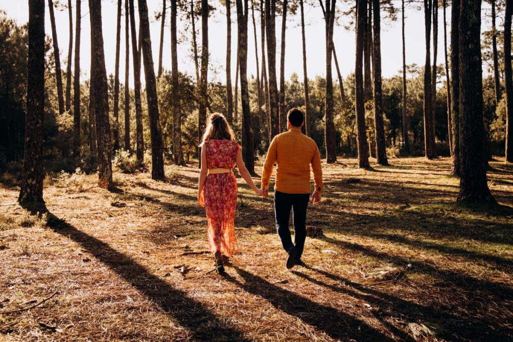Séance engagement en foret dans les Landes
