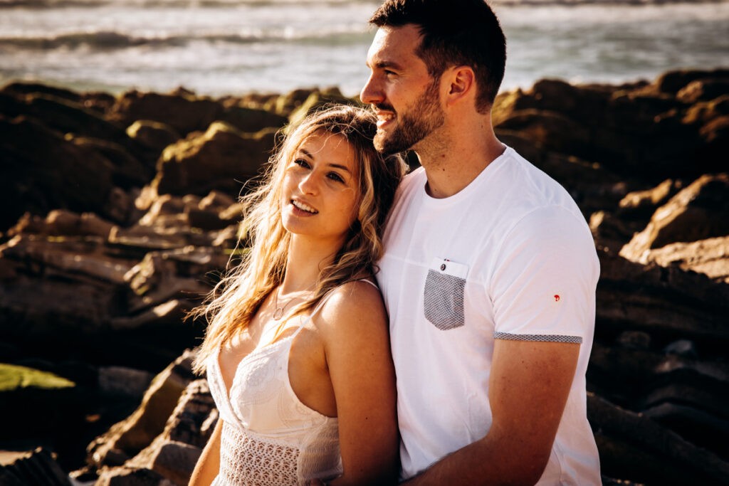 seance couple intime à la plage