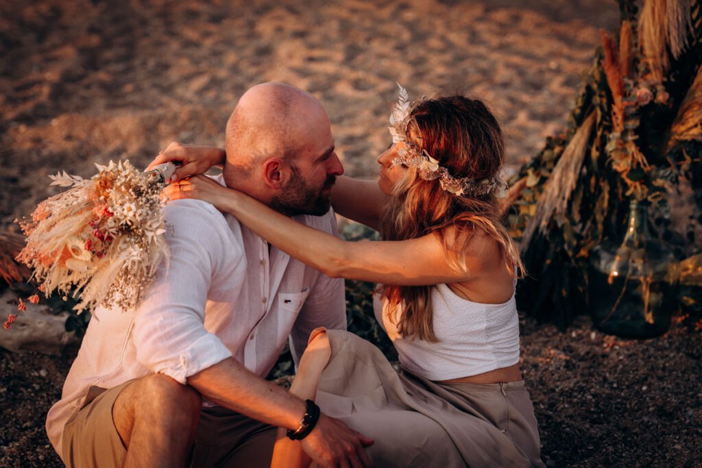 elopement sur la plage