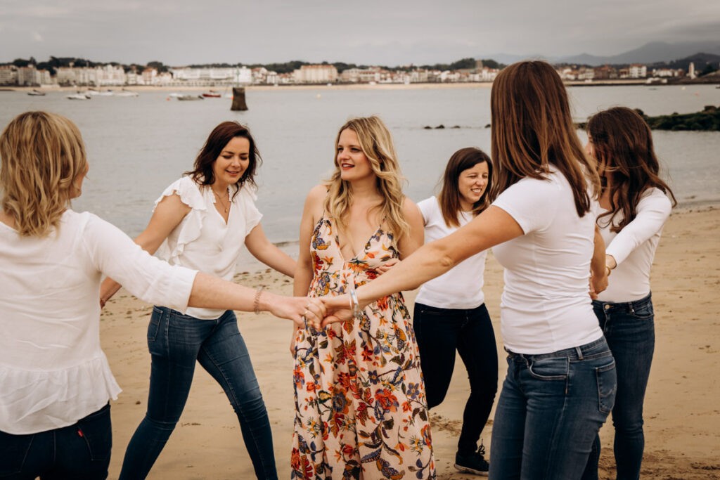 evjf sur la plage à socoa