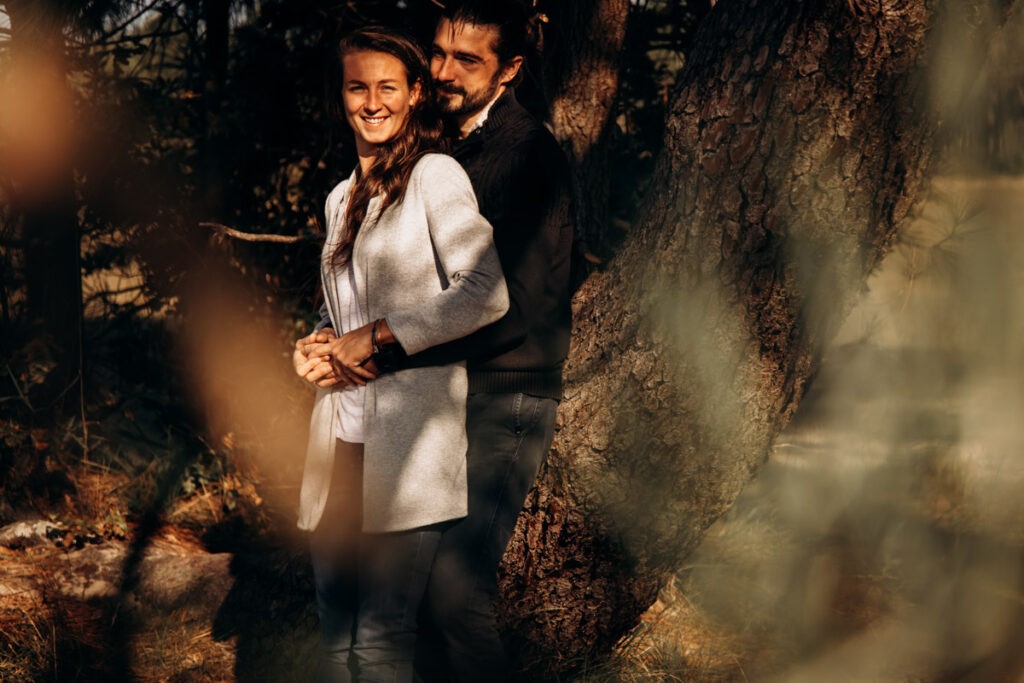 seance couple dans la foret