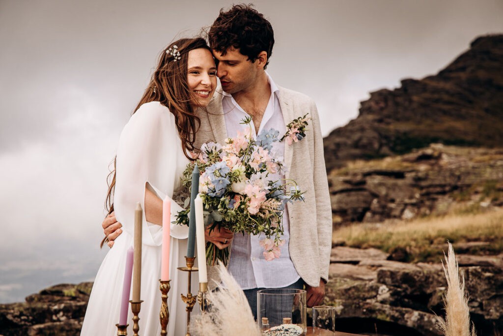 Mariage intime à la montagne