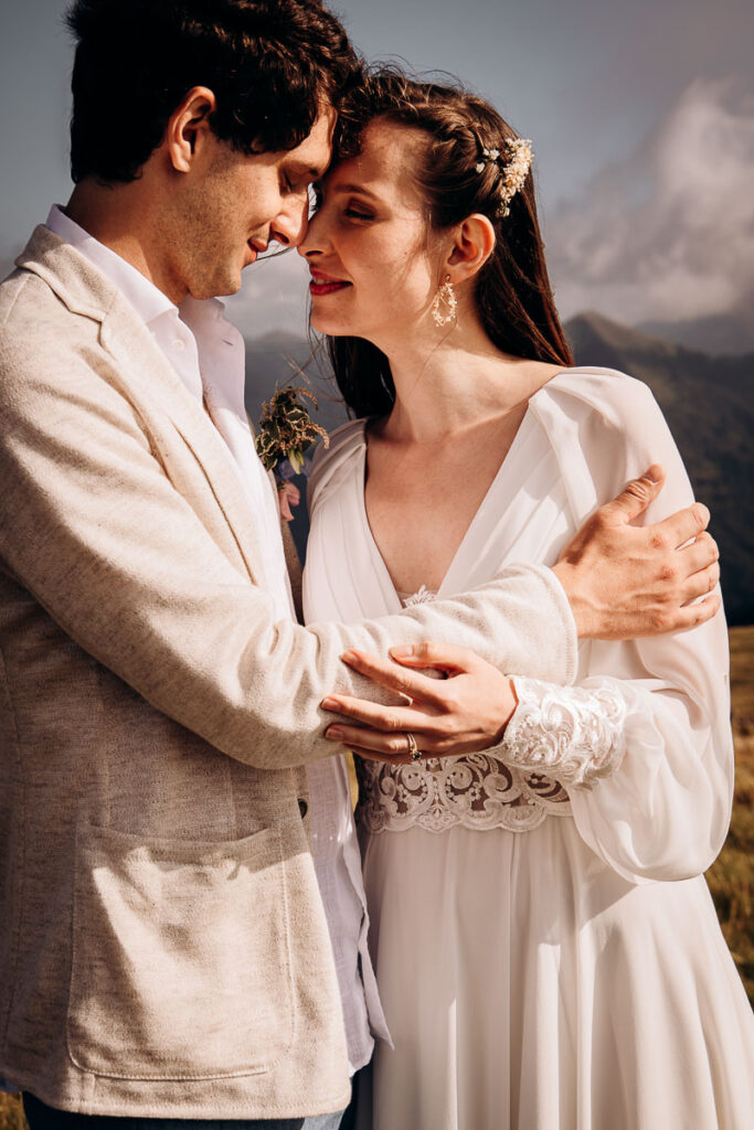 Mariage intime à la montagne