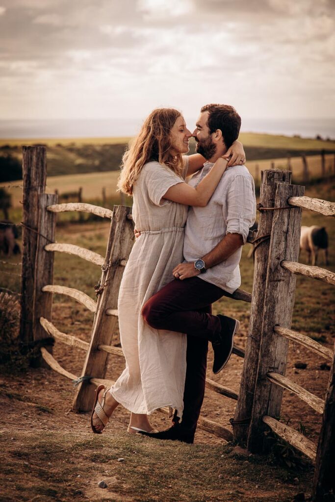 Seance couple dans la nature