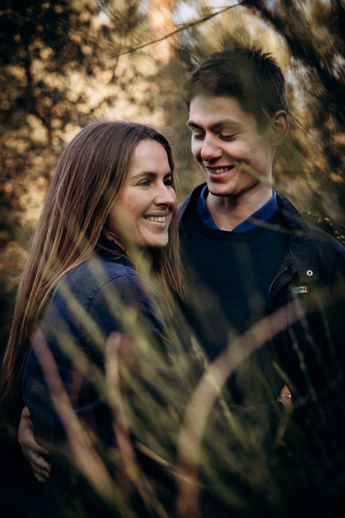 seance couple dans la foret des landes