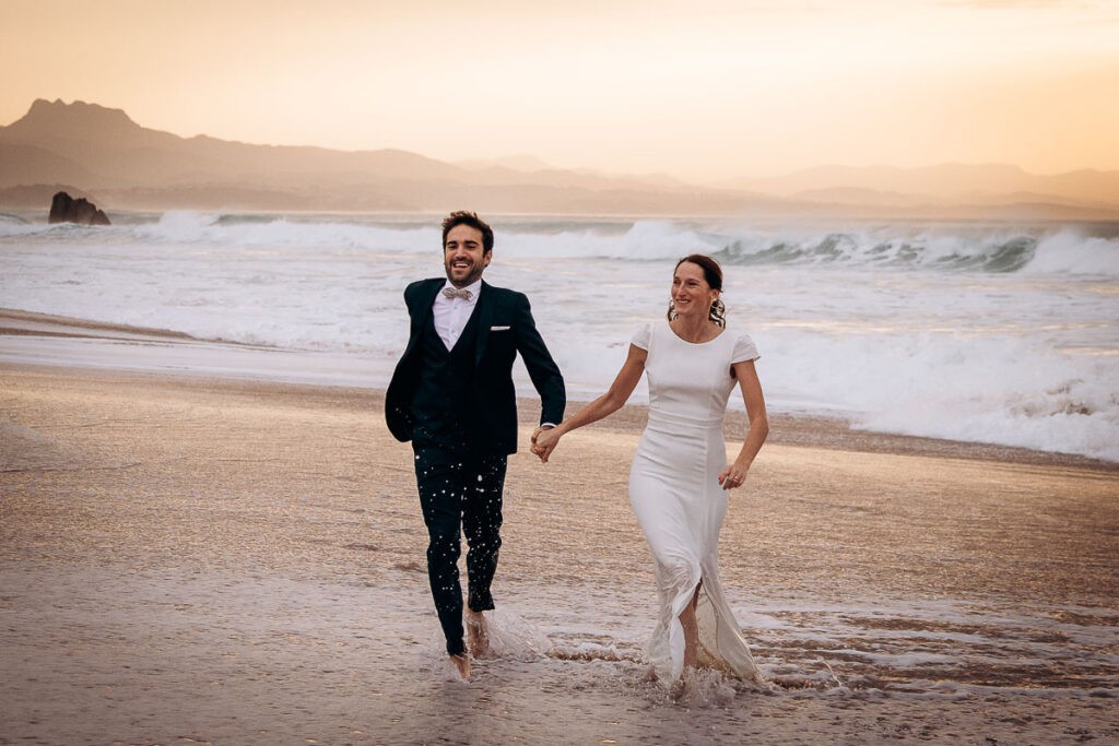 day after mariage à la plage à biarritz