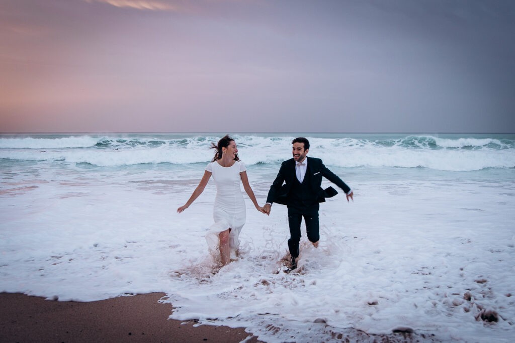 day after mariage à la plage à biarritz