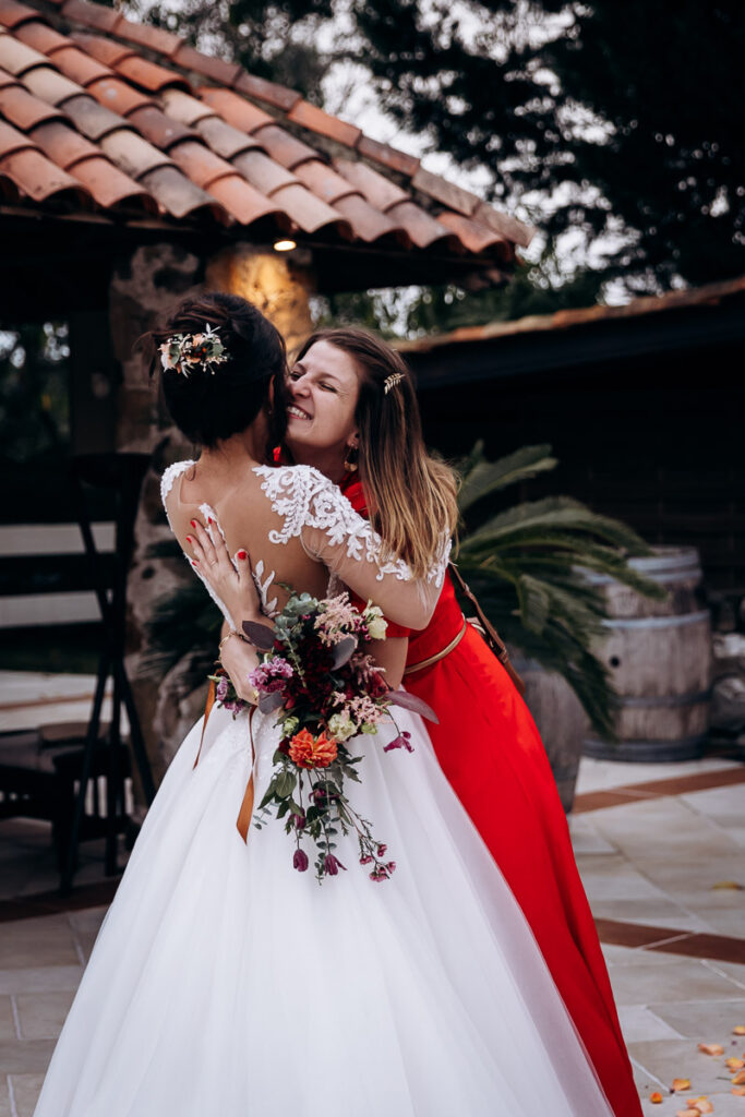 lancer du bouquet mariage domaine santa maria