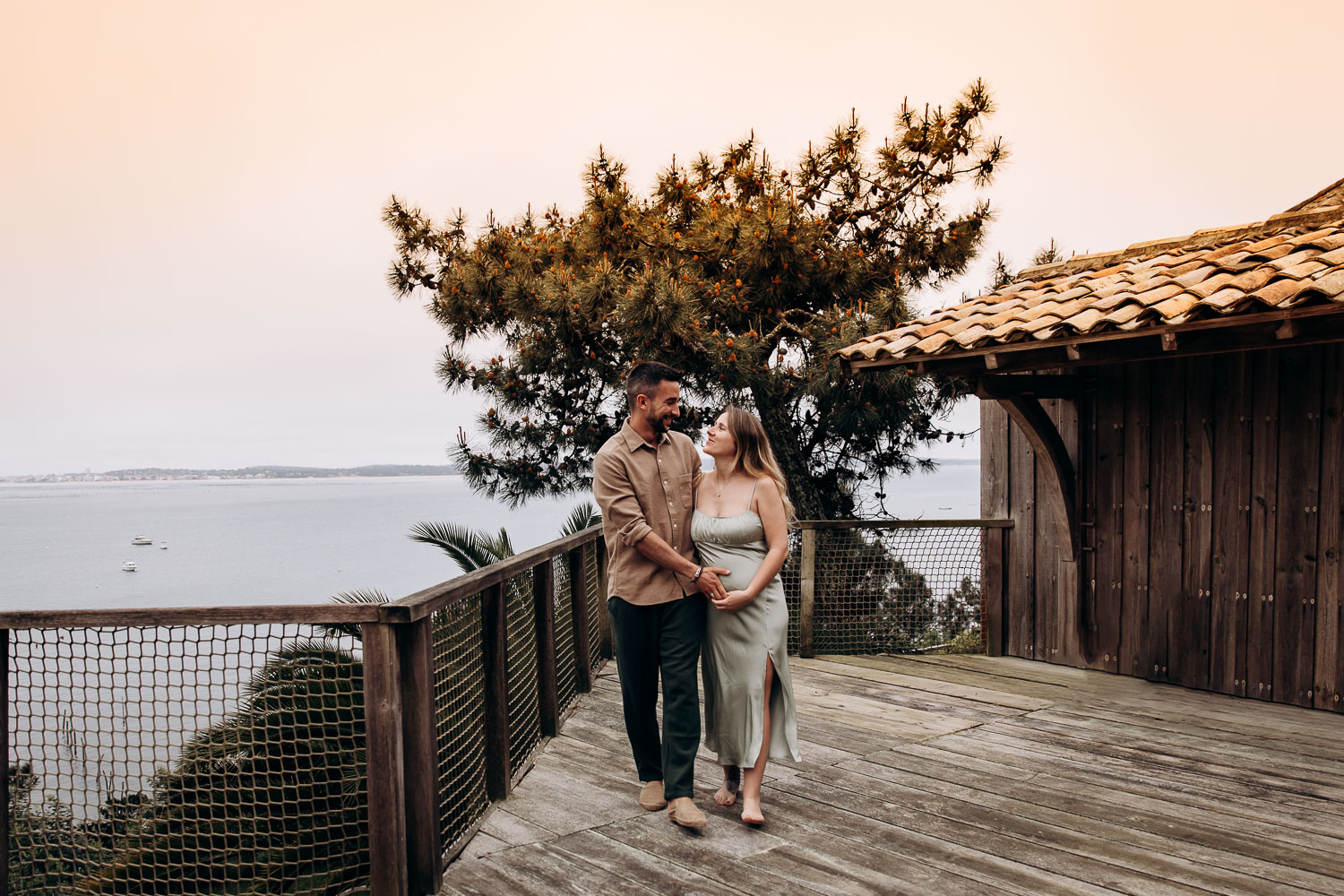 seance grossesse cabane rozes Ferret photographe bassin arcachon