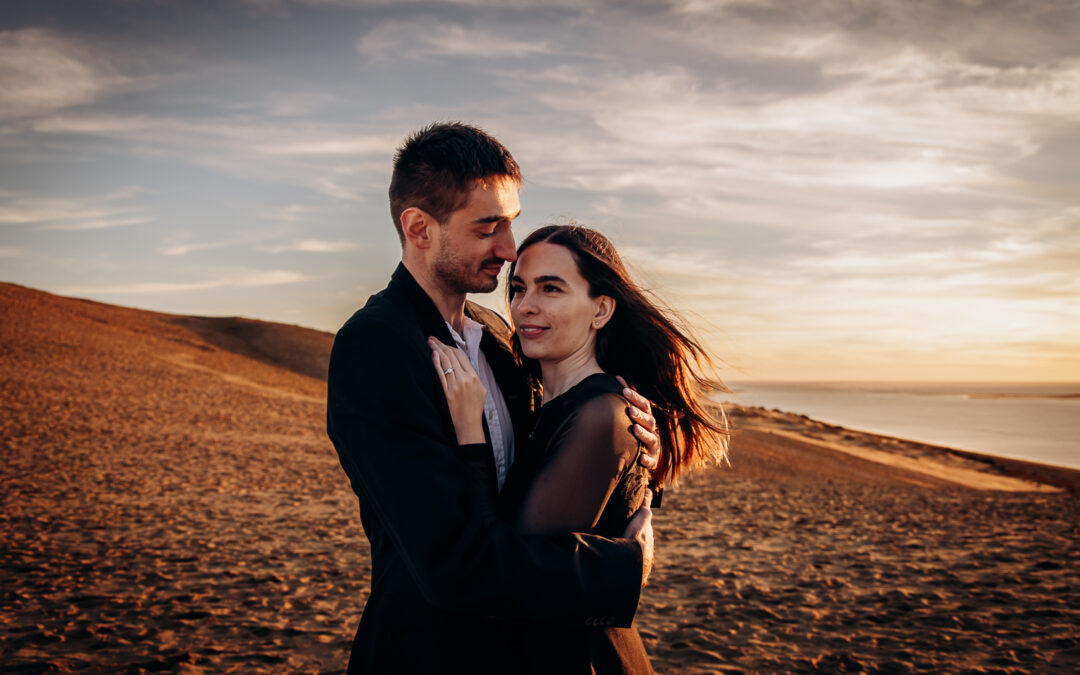 Seance couple à la dune du Pilat