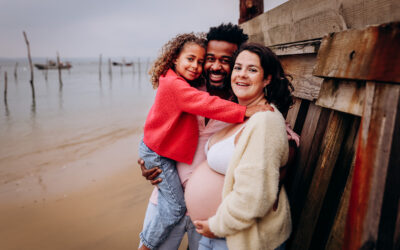 Seance grossesse au lever du soleil