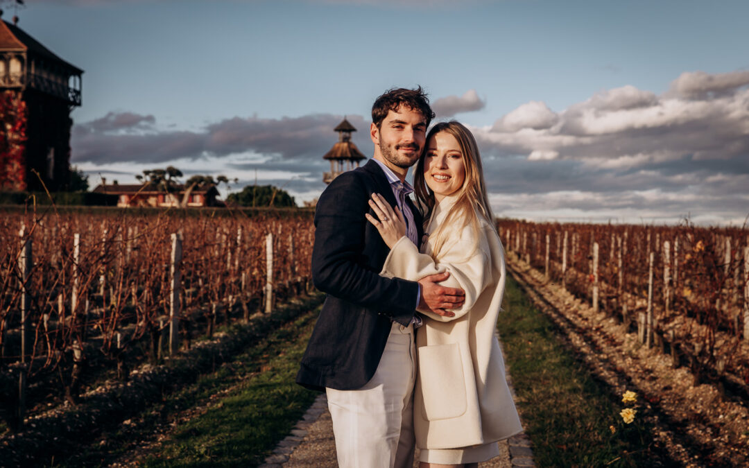 Demande en mariage aux sources de Caudalie