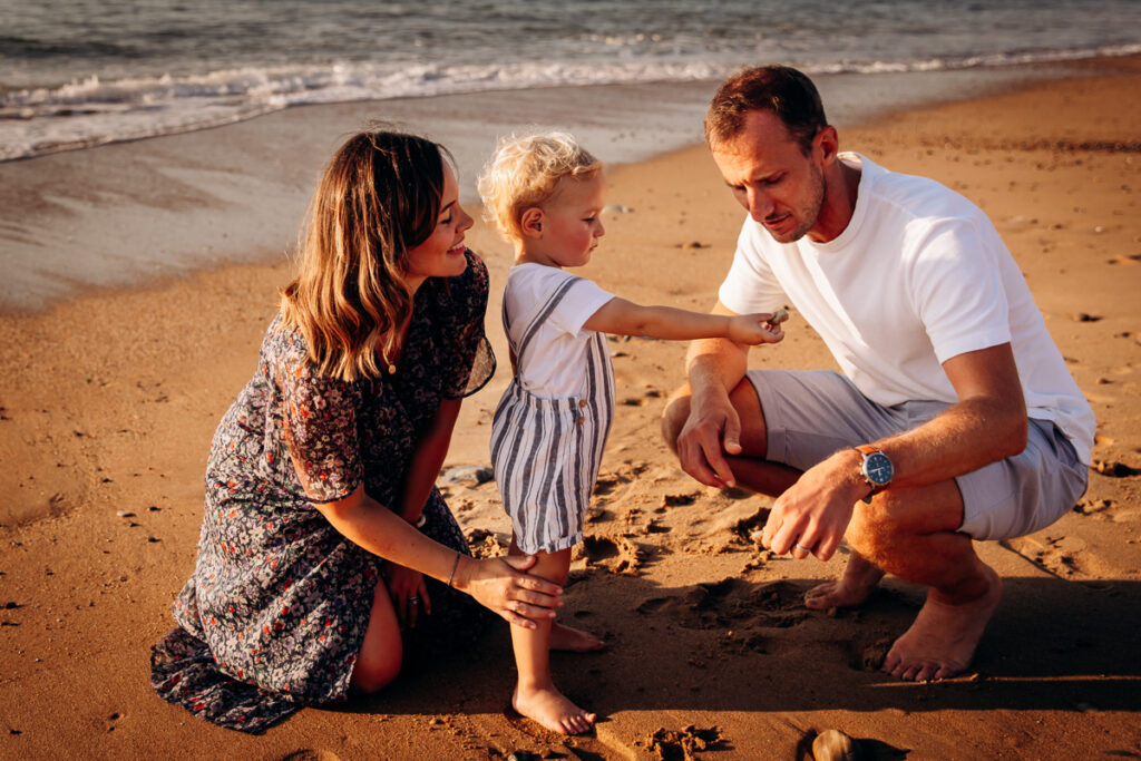 seance famille à la plage sud ouest