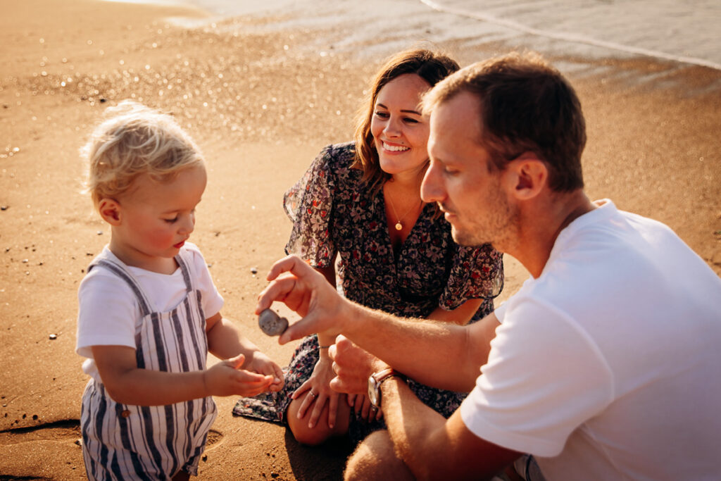 seance famille à la plage sud ouest