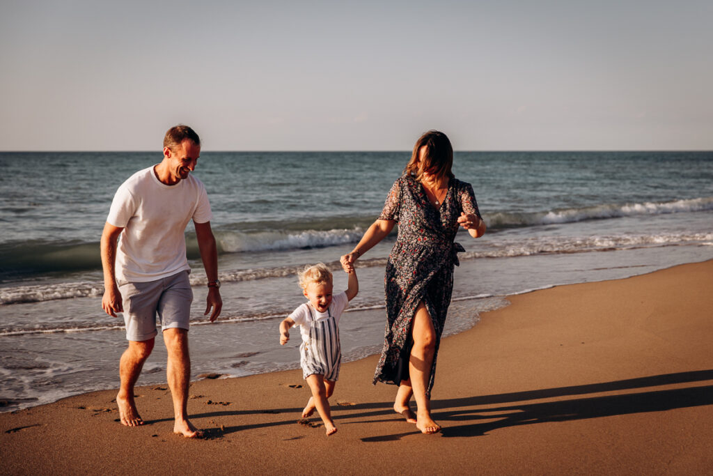 seance famille a la plage cap ferret
